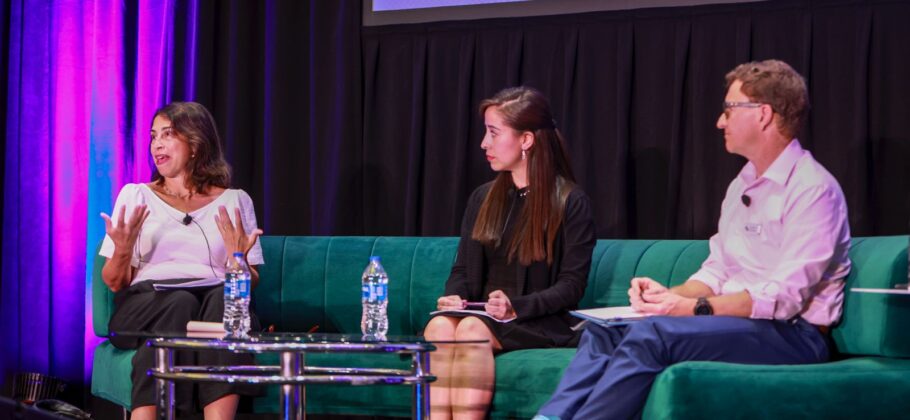 (Elena Mantagaris, Senior Advisor Canadian Initiative. Montserrat Ramírez, directora de Operaciones PET ECOCE A.C. Scott Trenor ,Technical Director Olefins Tech Committee Lead)