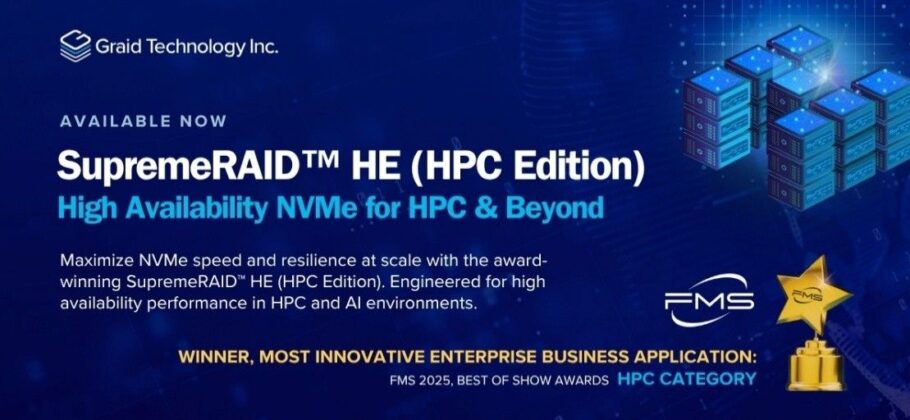 Graid Technology anuncia la disponibilidad global de SupremeRAID(TM) HE (HPC Edition)